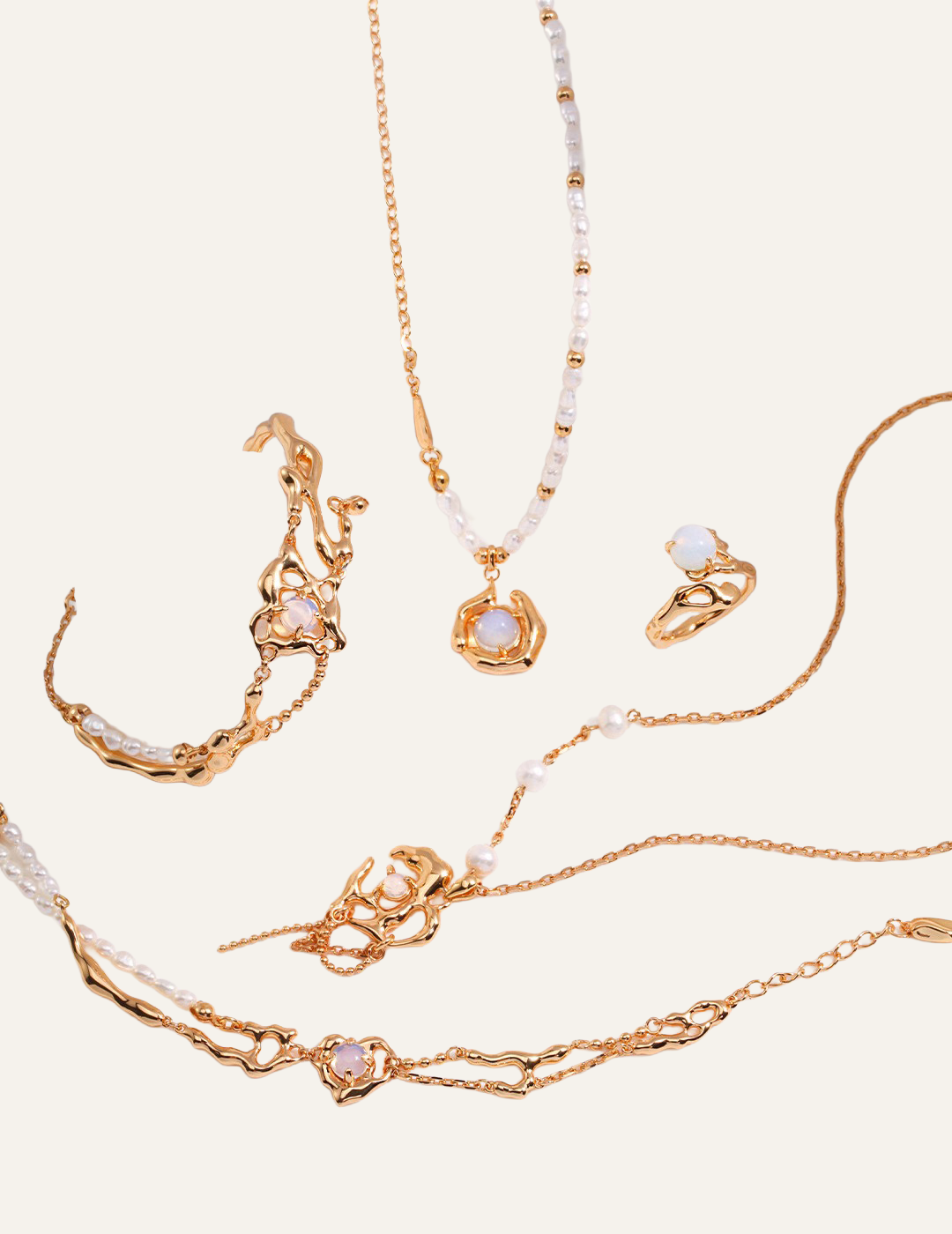 Oasis de Lumière lake opal pearl necklace