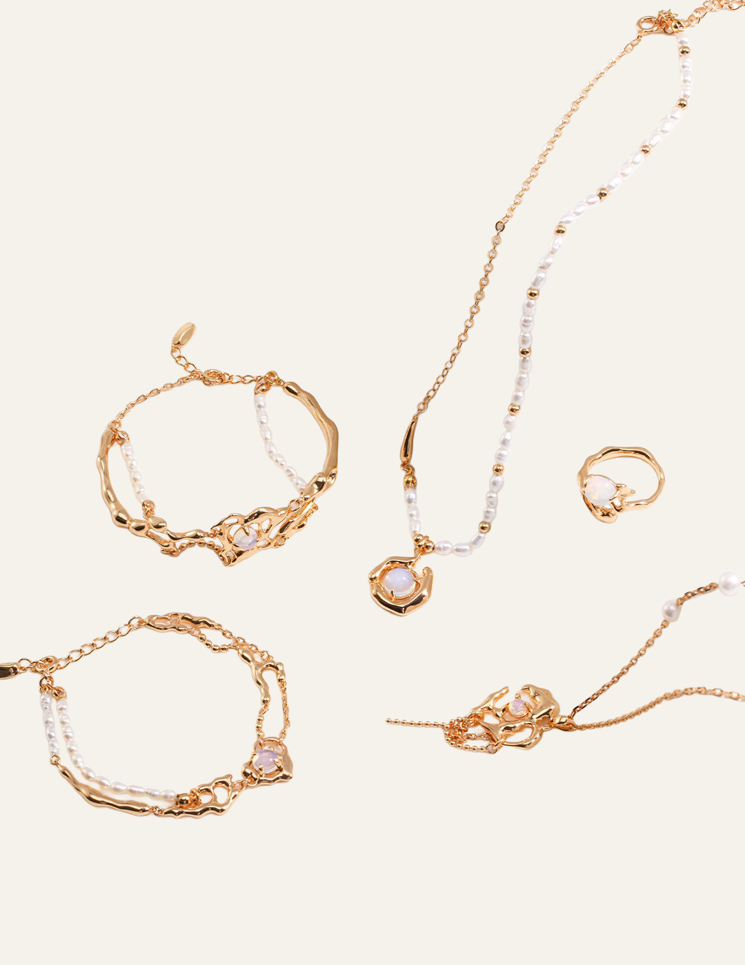 Oasis de Lumière lake opal pearl necklace