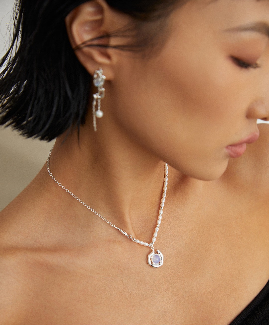 Oasis de Lumière lake opal pearl necklace