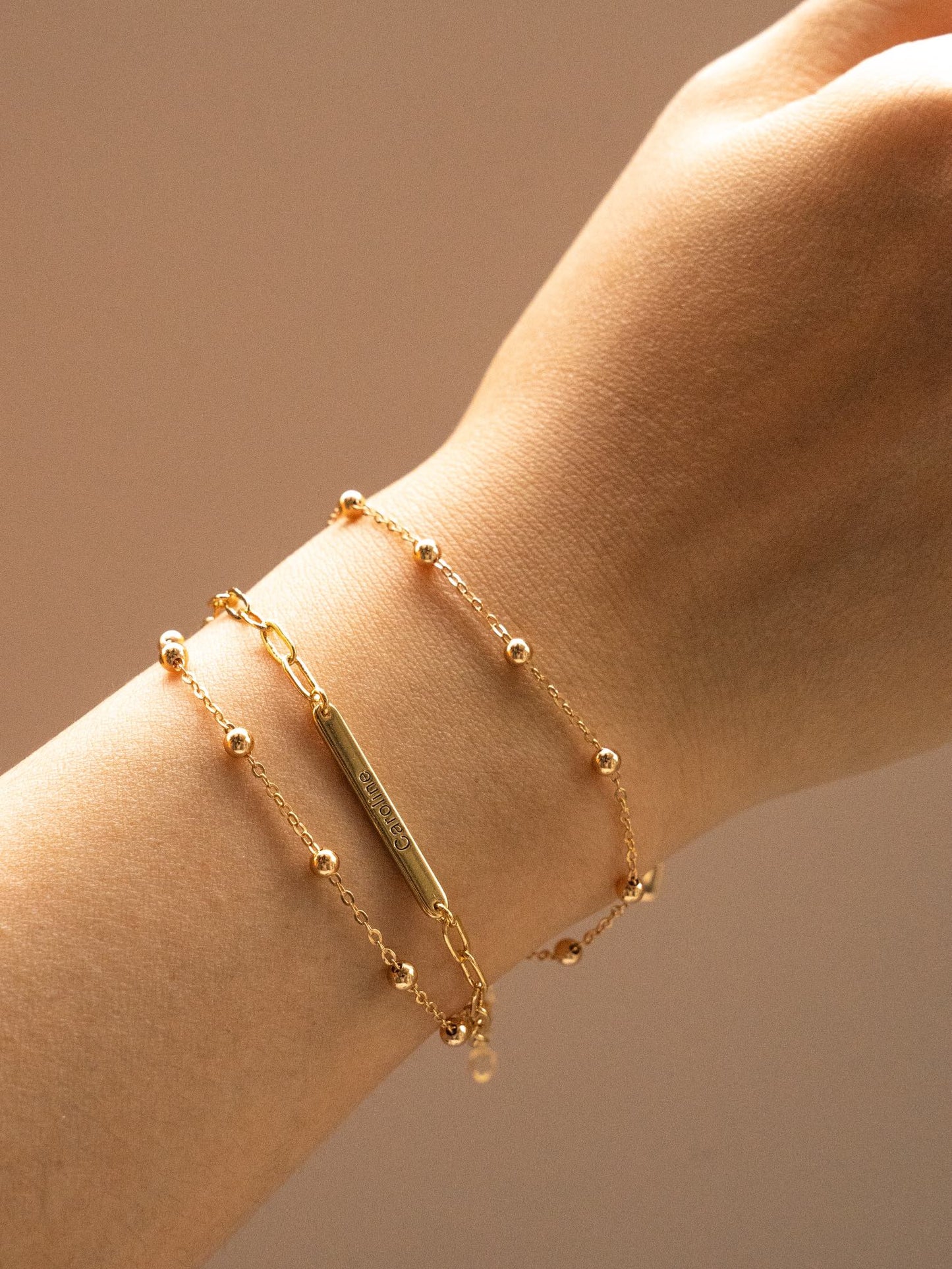 "L'Âme Éternelle en Lettres" Personalized Letter Bracelet 18K Letter Customized Bracelet