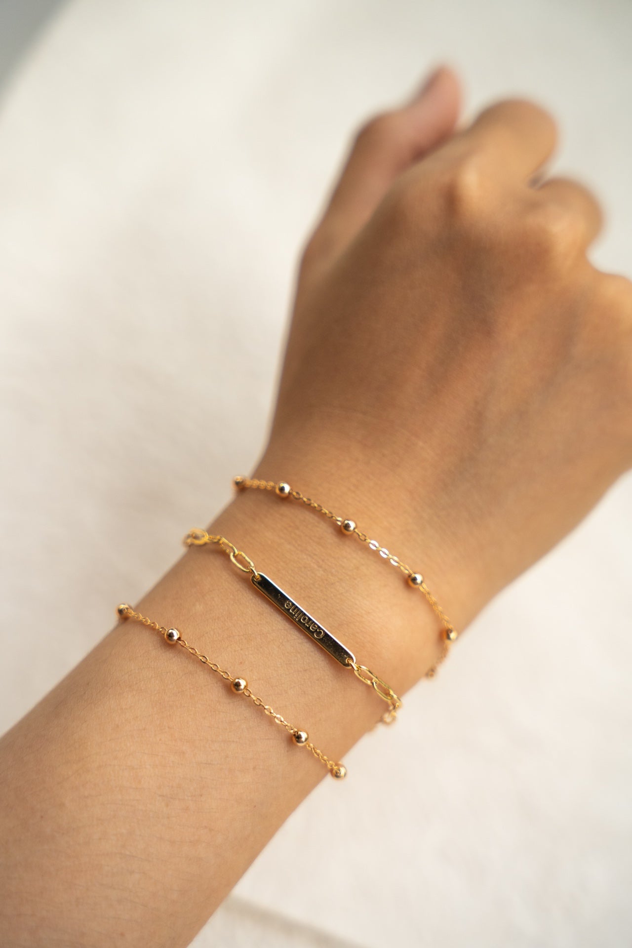 "L'Âme Éternelle en Lettres" Personalized Letter Bracelet 18K Letter Customized Bracelet
