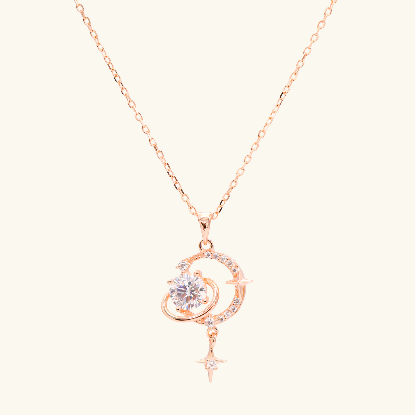 Celestial Moon Pendant Necklace Night sky inspired necklace KRN33