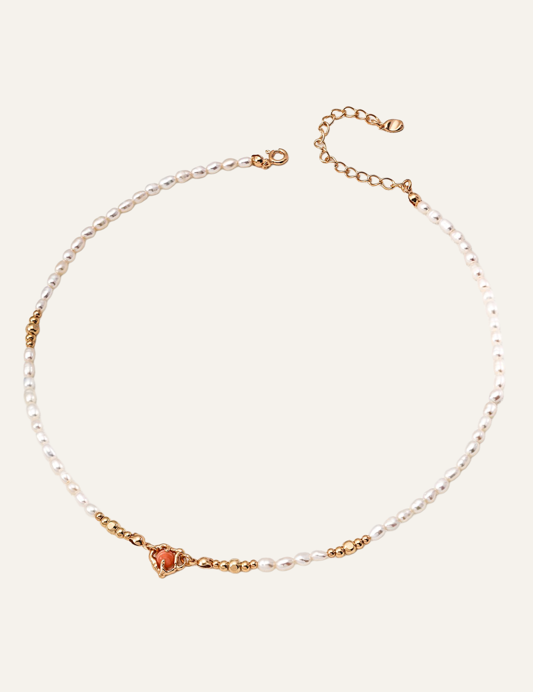 Elysian Pearl & Red Agate Necklace
Natural Pearl Rhodonite Necklace