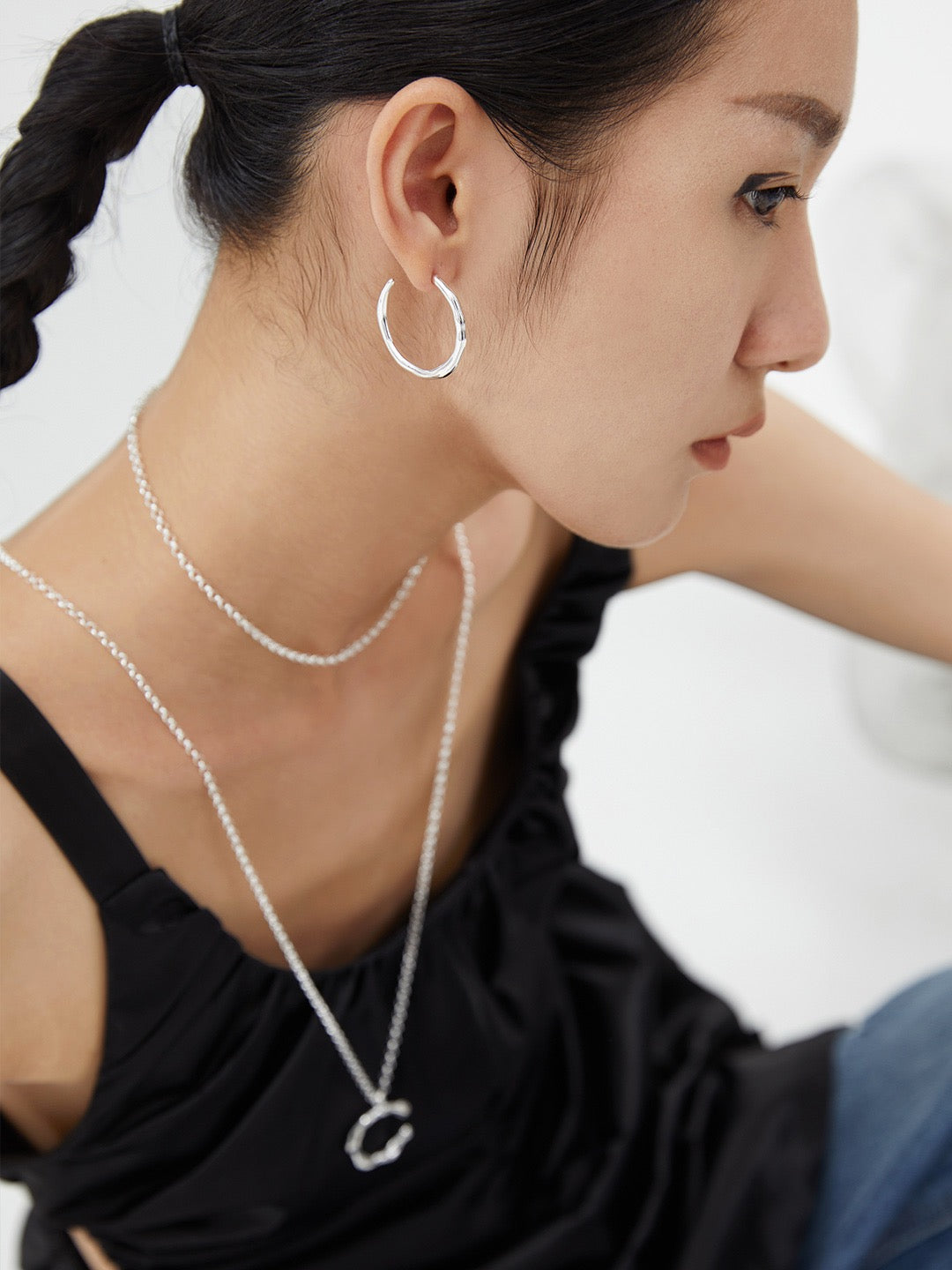 Lava Essence Silver Earrings
熔岩系列 素銀本色耳環