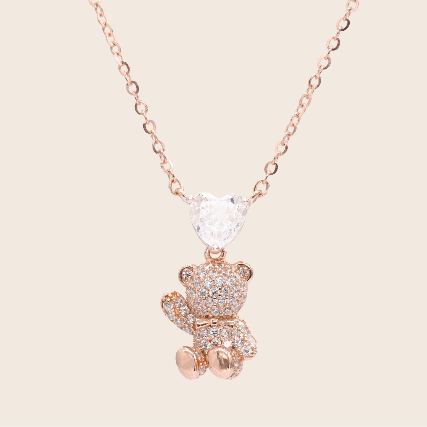 Cute Bear Pendant Necklace Cute Guardian Bear Necklace KRN130