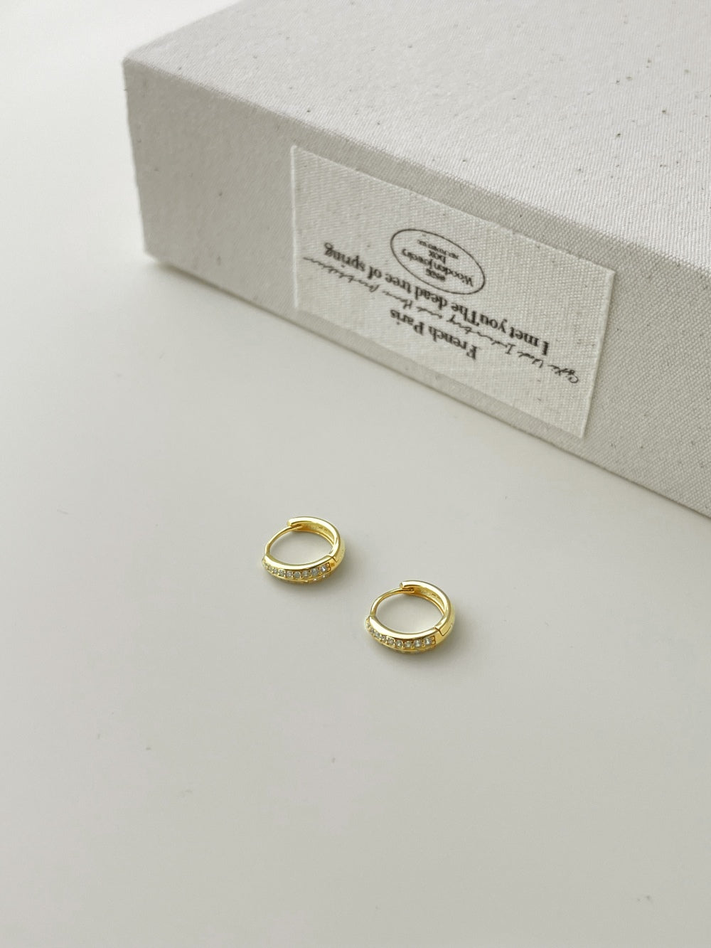 "Luminous Hoop" dazzling hoop earrings DY110314
