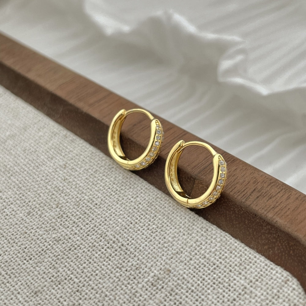"Luminous Hoop" dazzling hoop earrings DY110314