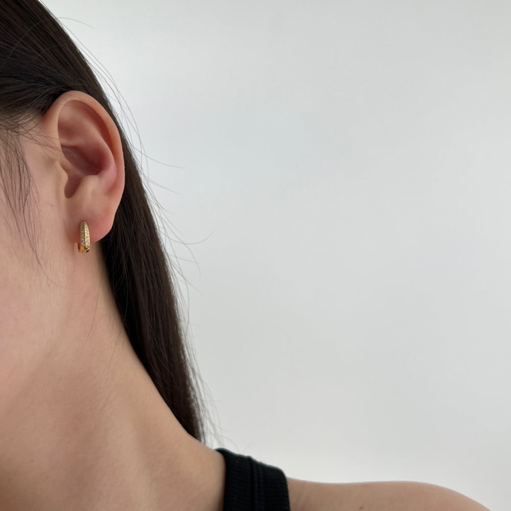 "Luminous Hoop" dazzling hoop earrings DY110314