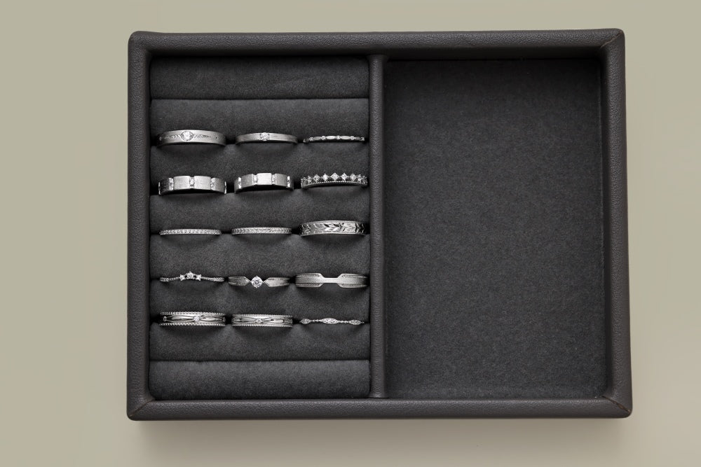 🌿"One Day Without Seeing, Three Autumns" Cable Pattern Couple Ring Set Three-Strand Rope Ring Set