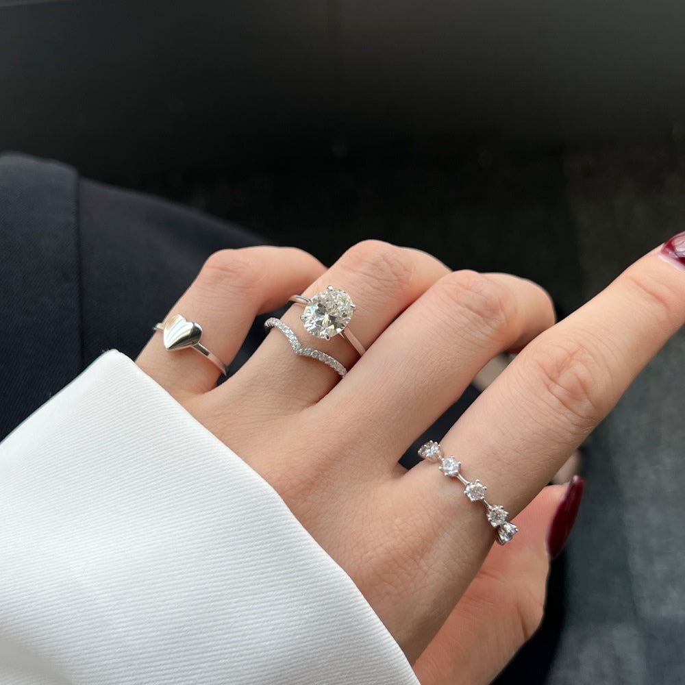 【晨露系列】Oval Solitaire Ring 橢圓主石訂製戒指