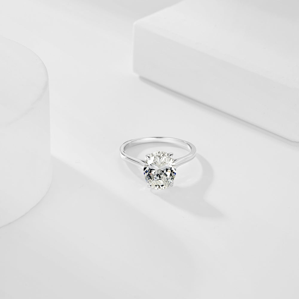 【晨露系列】Oval Solitaire Ring 橢圓主石訂製戒指