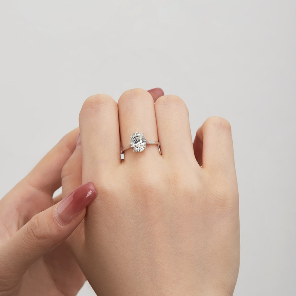 【晨露系列】Oval Solitaire Ring 橢圓主石訂製戒指
