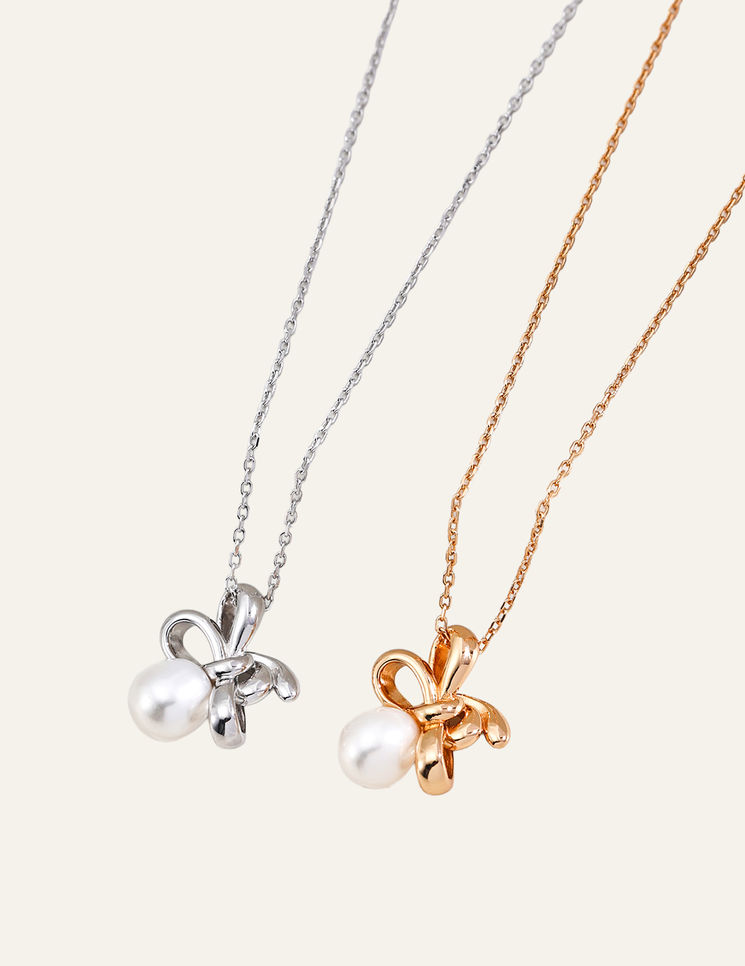 Nœud de Perle pearl bow necklace