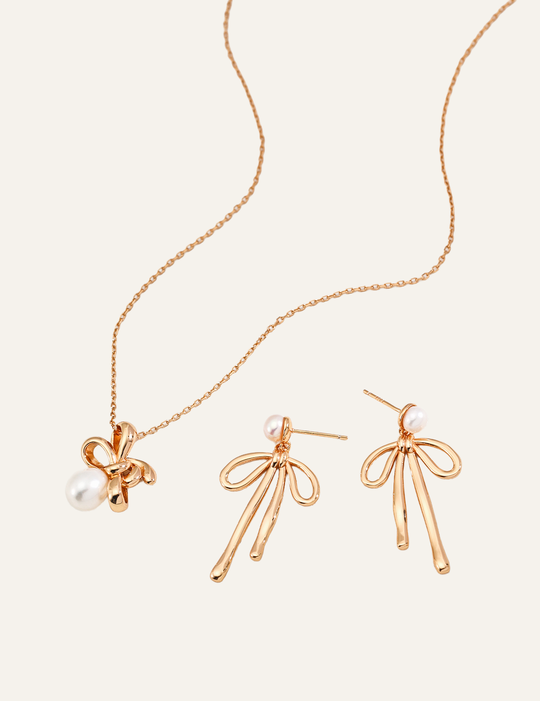 Nœud de Perle pearl bow necklace