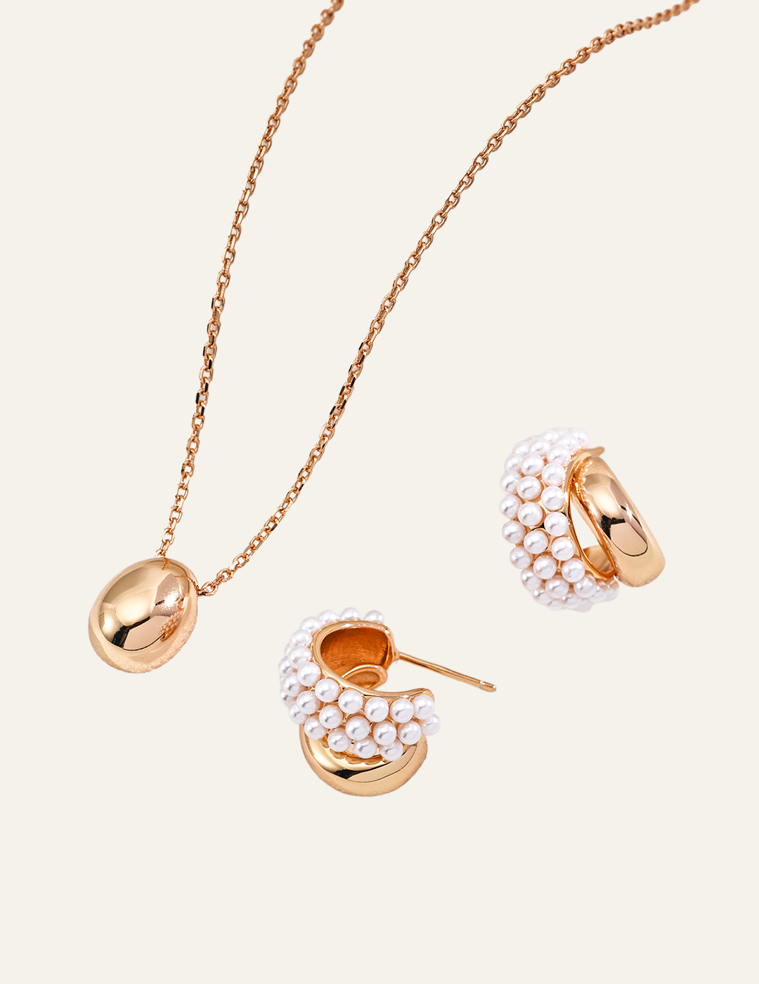 Luna Pearl Cascade Earrings