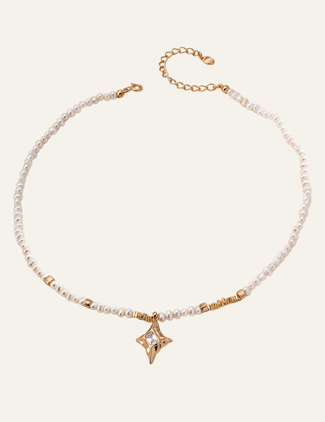 Éclat de Perle silver and pearl necklace