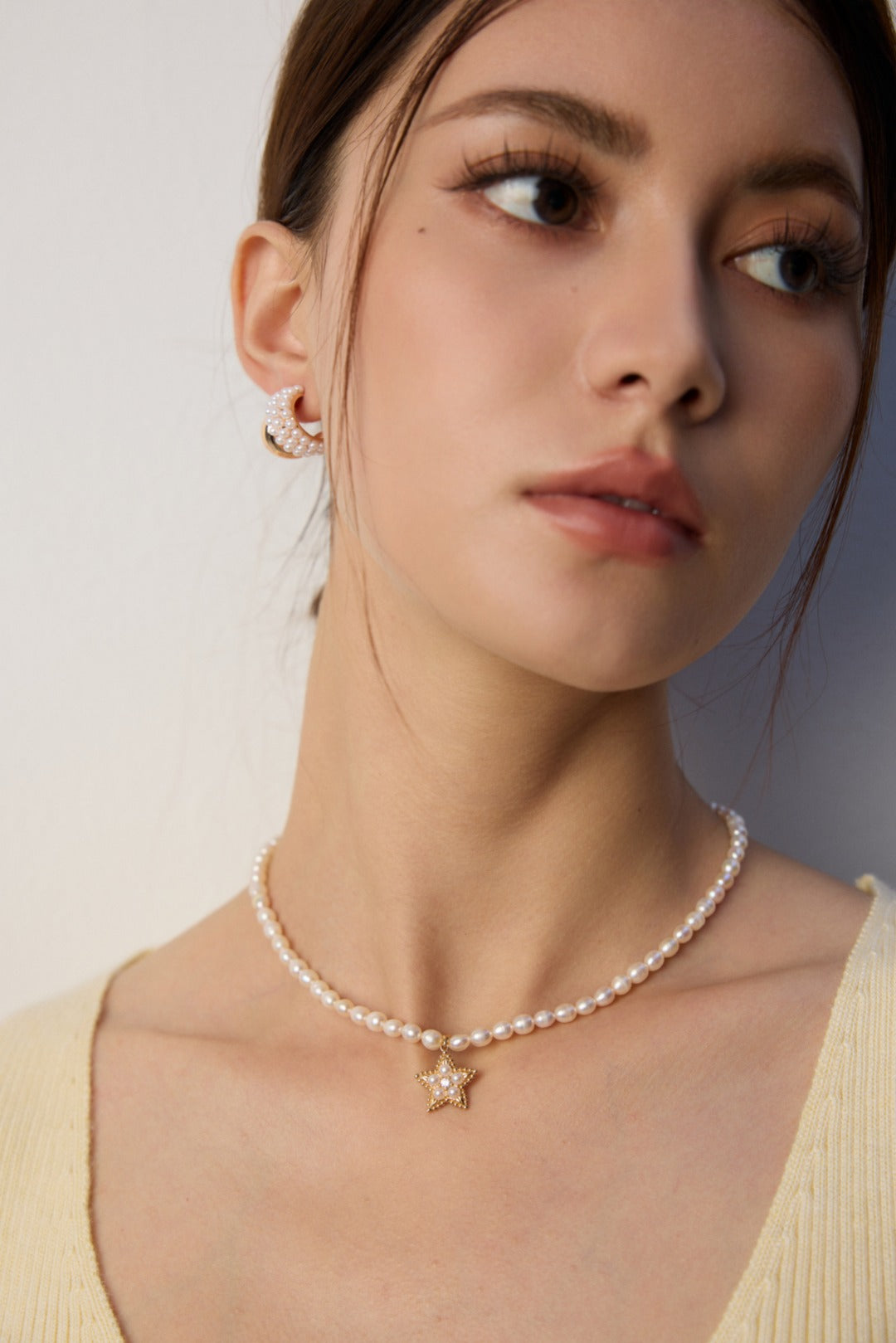 Luna Pearl Cascade Earrings
