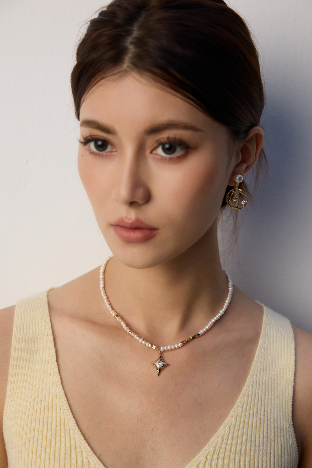Éclat de Perle silver and pearl necklace