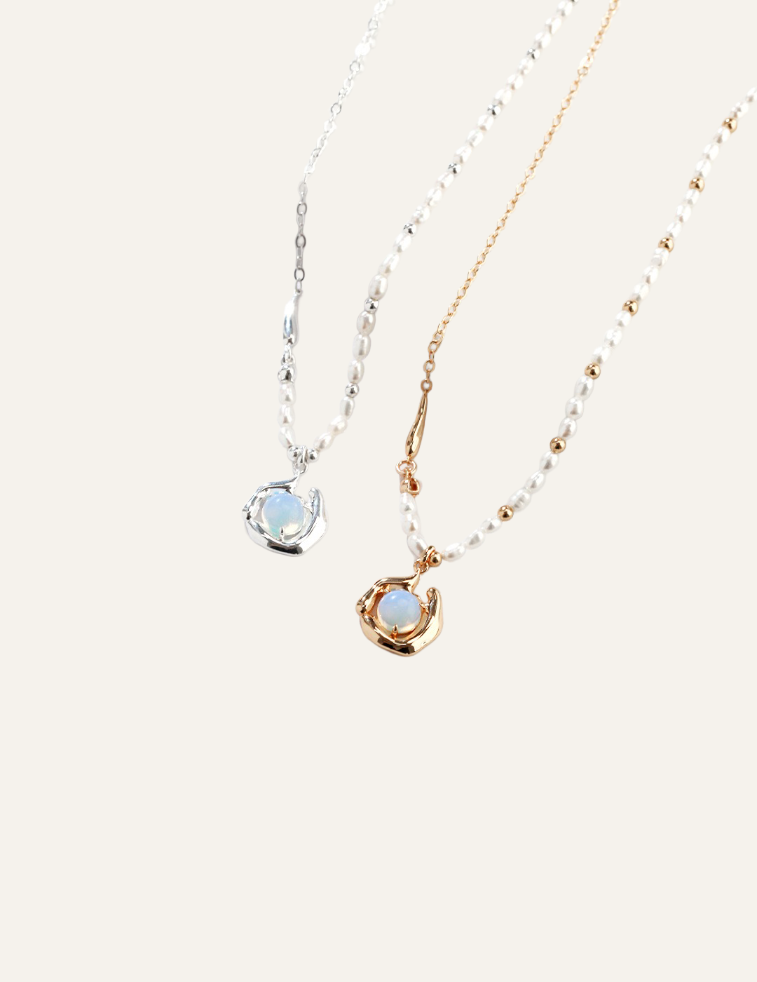 Oasis de Lumière lake opal pearl necklace