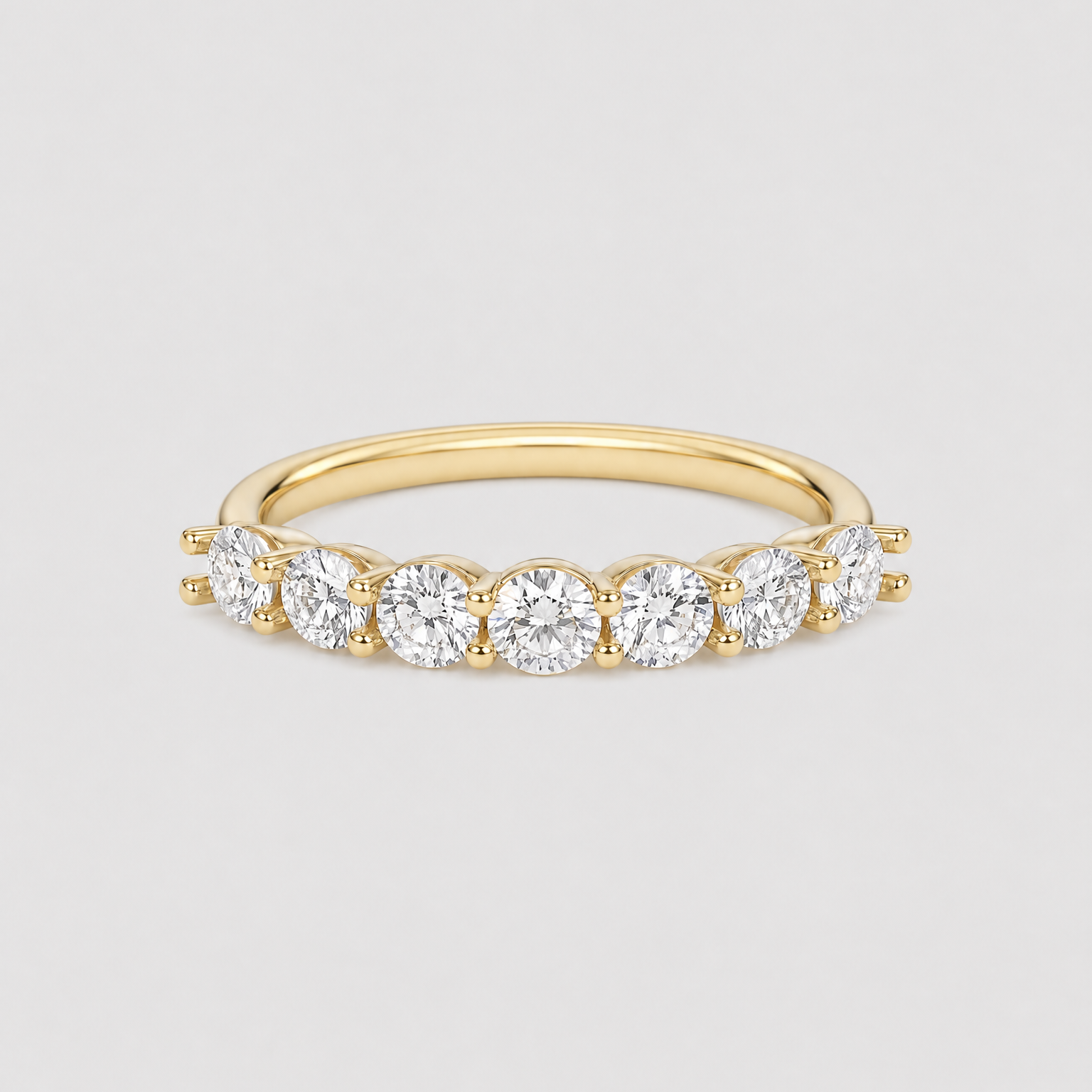 Celeste · Seven-Stone Lab-Grown Diamond Ring — 18K Solid Gold