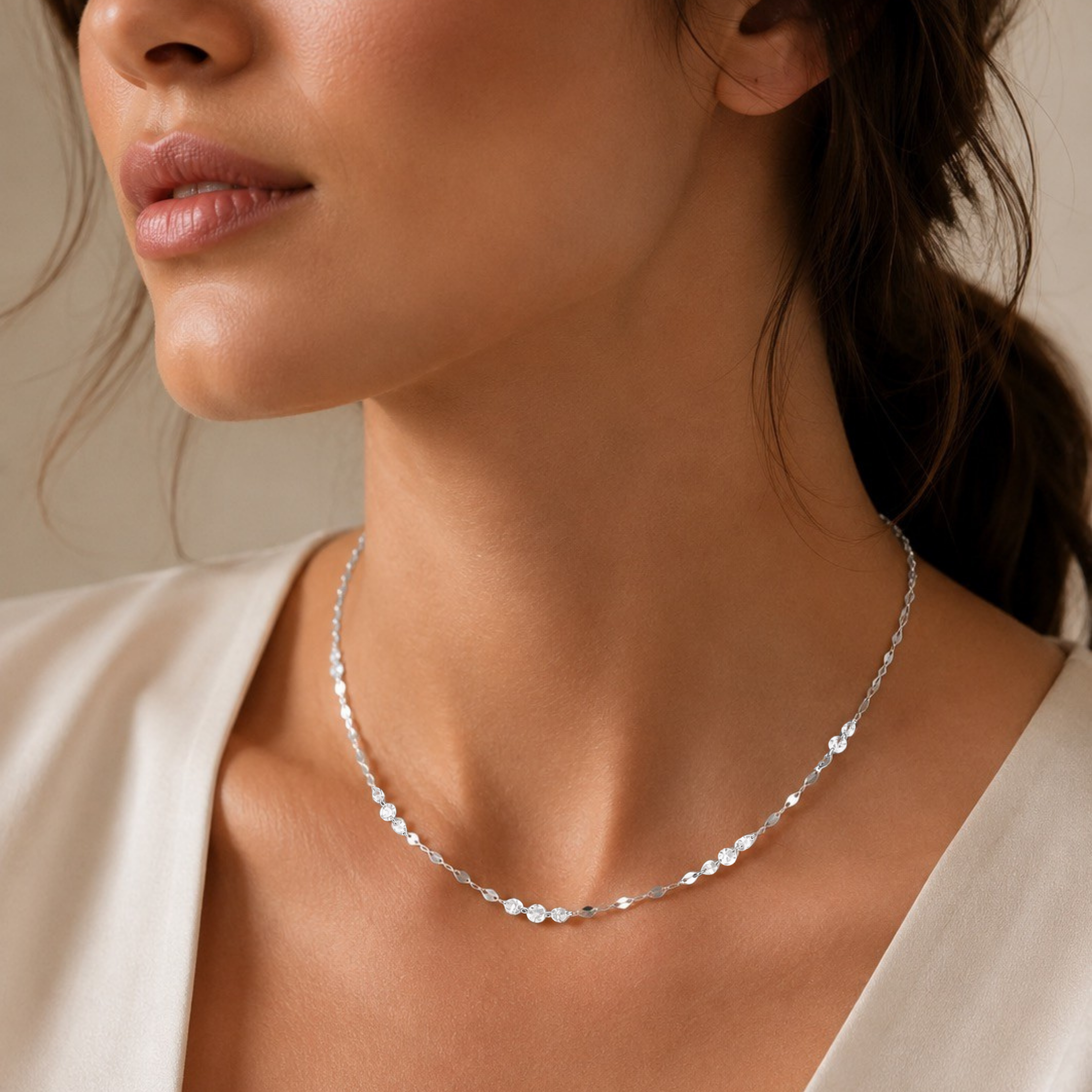 Vivienne · Lab-Grown Diamond Necklace — 18K Solid Gold