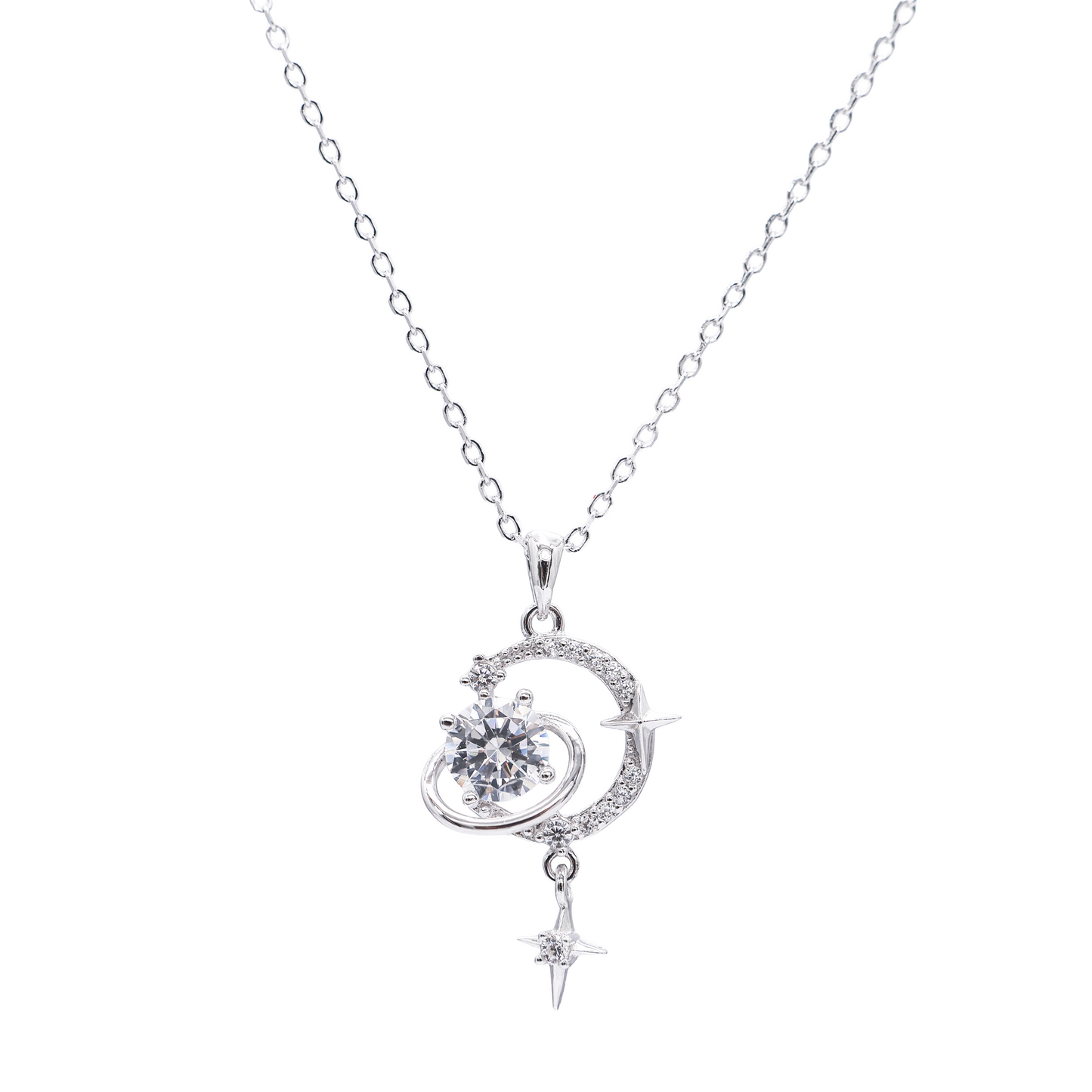 Celestial Moon Pendant Necklace Night sky inspired necklace KRN33