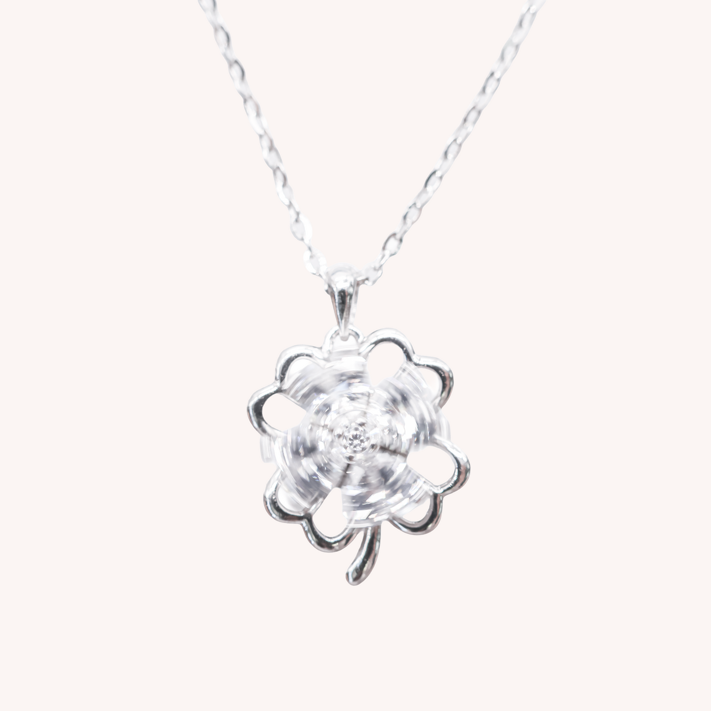 Lucky Clover Revolve Overture Necklace 🍀Rotatable lucky clover necklace KRN42
