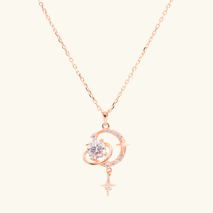 Celestial Moon Pendant Necklace Night sky inspired necklace KRN33