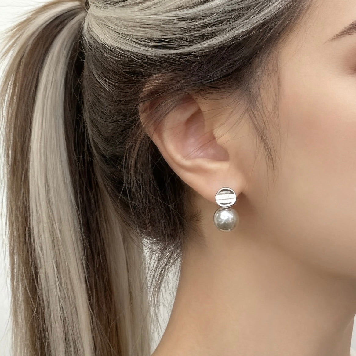 Coffee Bean Pearls Earrings