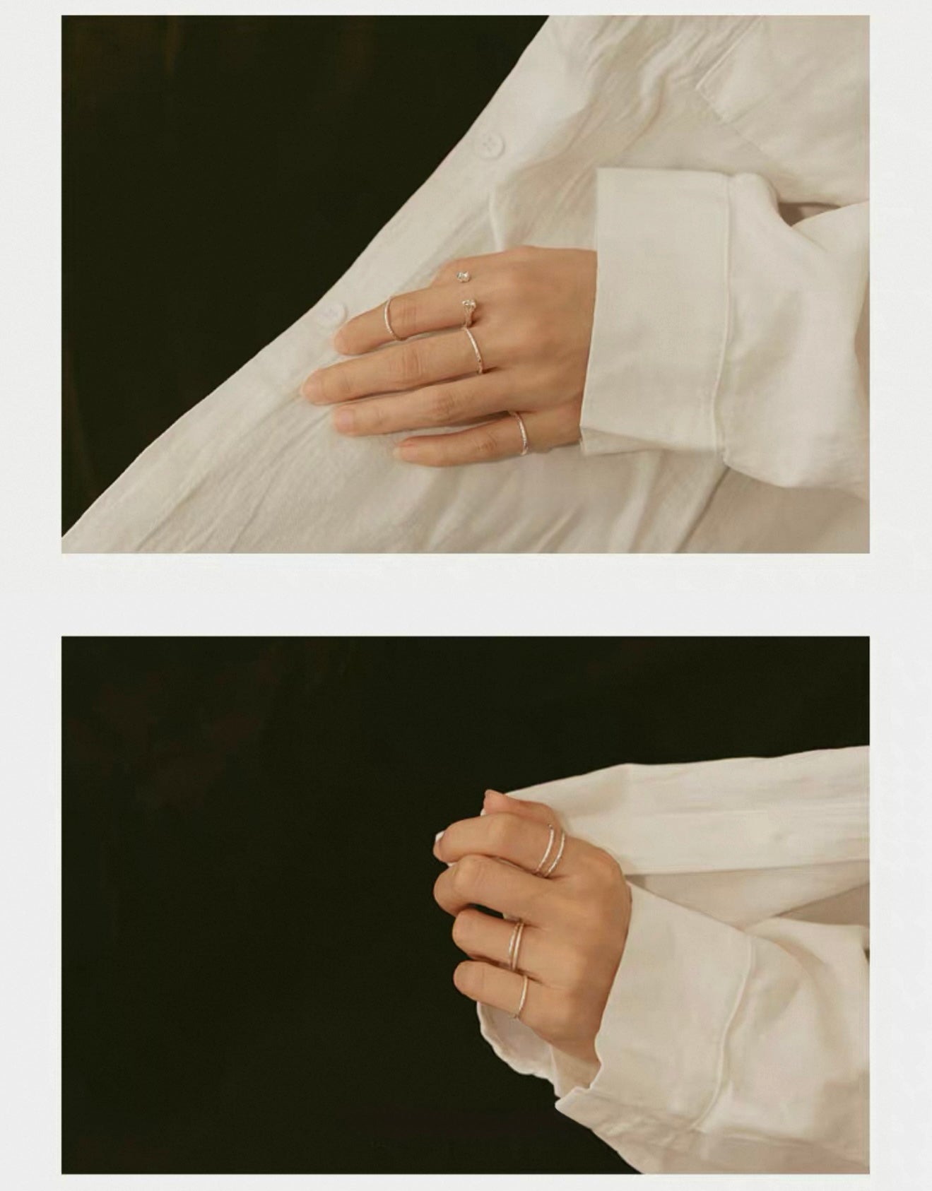 Starlight S990 Silver Sparkle Ring