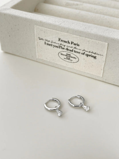 "Pearlucent Drop" pear-shaped diamond drop earrings