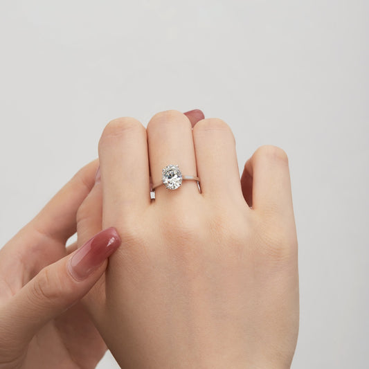 [Morning Dew Series] Oval Solitaire Ring Oval Solitaire Ring