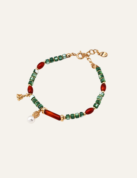 Rétro Élégance Green Bracelet