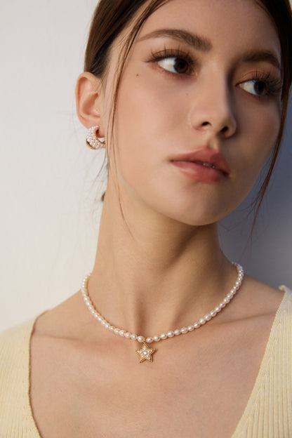 Luna Pearl Cascade Earrings 