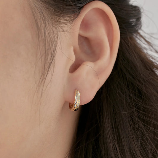 "Luminous Hoop" dazzling hoop earrings DY110314